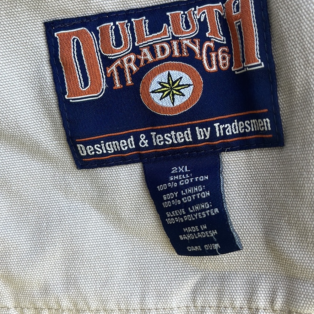 Men’s Duluth trading co outdoor utility jacket.Khaki color.100% cotton.Size 2XL - Picture 10 of 11